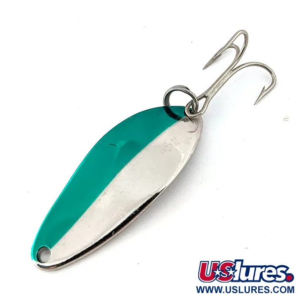 Vintage   Little Cleo Seneca, 1/4oz Nickel / Green fishing spoon #14670
