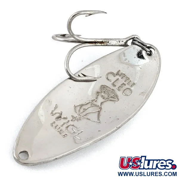 Vintage  Seneca Little Cleo (Hula Girl), 1/2oz Nickel fishing spoon #14671