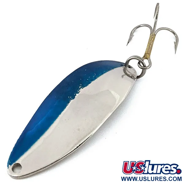 Vintage  Seneca Little Cleo (Hula Girl), 1/2oz Nickel / Blue fishing spoon #14672