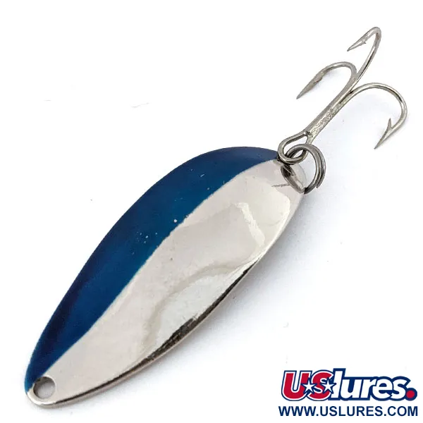 Vintage  Seneca Little Cleo (Hula Girl), 1/2oz Nickel / Blue fishing spoon #14673