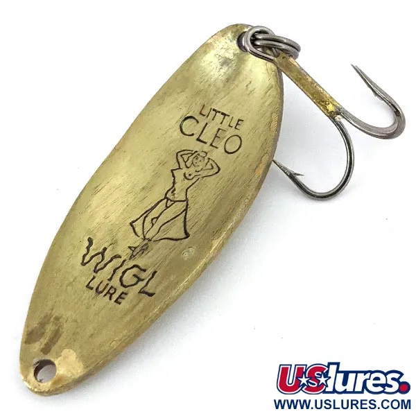 Vintage  Seneca Little Cleo (Hula Girl), 1/2oz Gold fishing spoon #14674