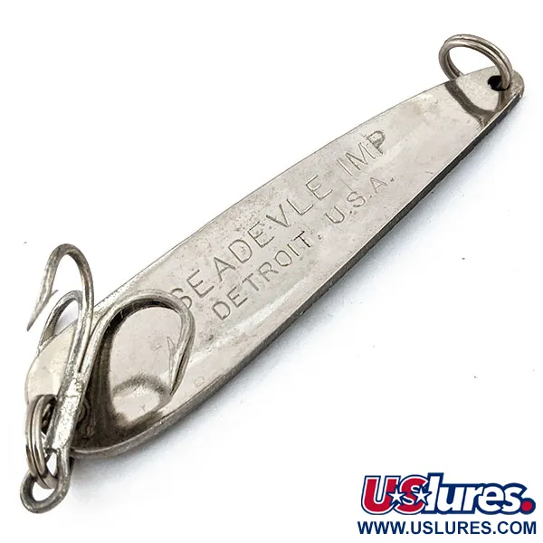 Vintage  Eppinger Dardevle Seadevle Imp, 1oz Gray / Nickel fishing spoon #14683