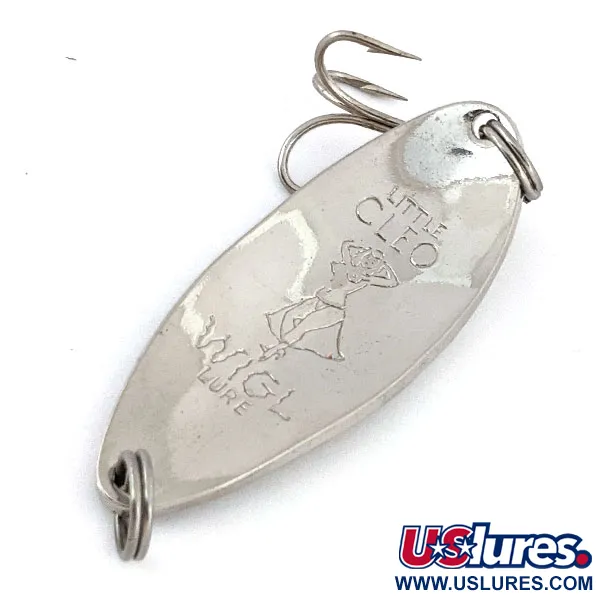 Vintage  Seneca Little Cleo (Hula Girl), 1/2oz Nickel fishing spoon #14698