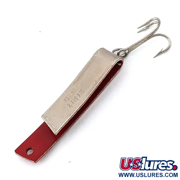 Vintage  South Bend Super-Duper 503, 1/8oz Nickel / Red fishing spoon #14704