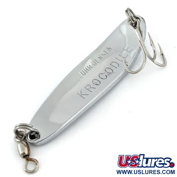 Vintage  Luhr Jensen Krocodile #3, 1/2oz Nickel fishing spoon #14709