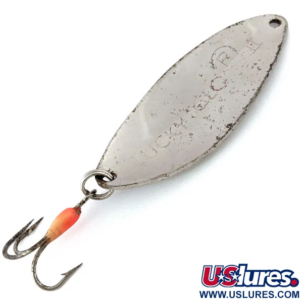 Vintage  Mack's Lures Mack's Lure Lucky Glo II, 3/4oz Nickel fishing spoon #14743