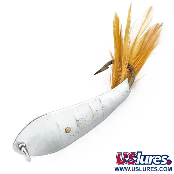 Vintage  Luhr Jensen Reflecto 1, 3/16oz Nickel fishing spoon #14744