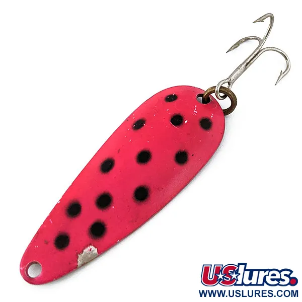 Vintage  Nebco Aqua Spoon, 1/4oz Red / Black / Nickel fishing spoon #14745