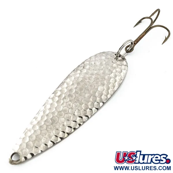 Vintage   Weber, 1/2oz Hammered Nickel fishing spoon #14749