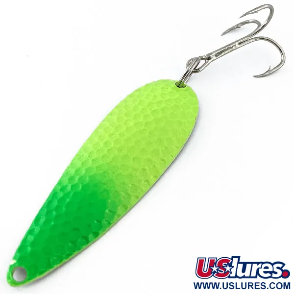 Vintage   Weber UV, 1/2oz Chartreuse / Nickel fishing spoon #14750