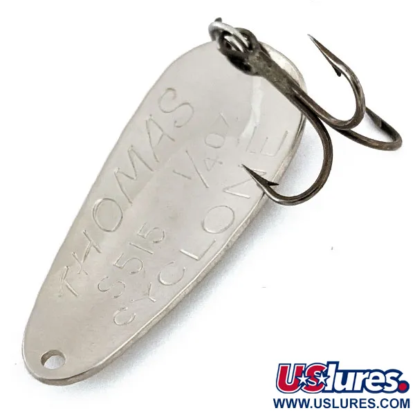 Vintage   Thomas Cyclone, 1/4oz Silver fishing spoon #14770