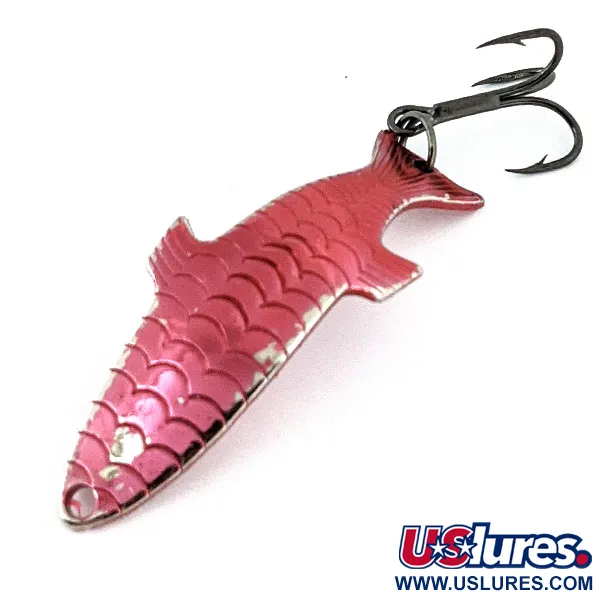 Vintage   Acme Phoebe, 3/16oz Red Metallic fishing spoon #14772