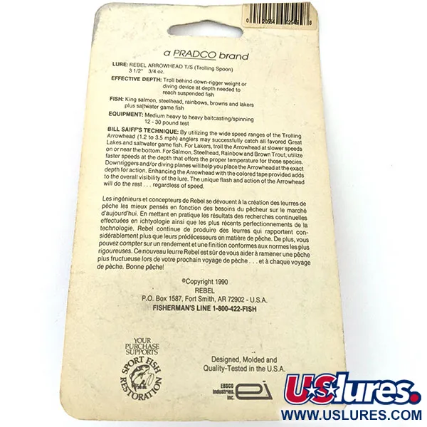   Rebel Arrowhead, 3/5oz Black fishing spoon #15144