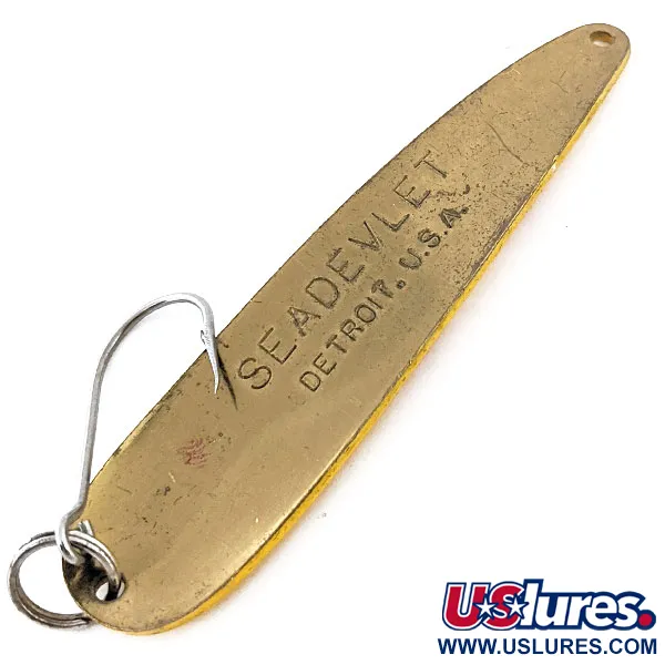 Vintage  Eppinger Dardevle Seadevle Imp, 1 1/3oz Five of Diamonds fishing spoon #14918