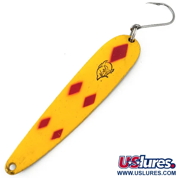 Vintage  Eppinger Dardevle Seadevle Imp, 1 1/3oz Five of Diamonds fishing spoon #14918