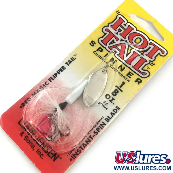   ​Luhr Jensen Hot Tail , 1/8oz Nickel / White spinning lure #14955
