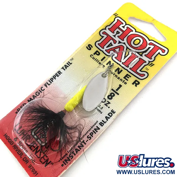   ​Luhr Jensen Hot Tail , 1/8oz Nickel / Yellow spinning lure #14956
