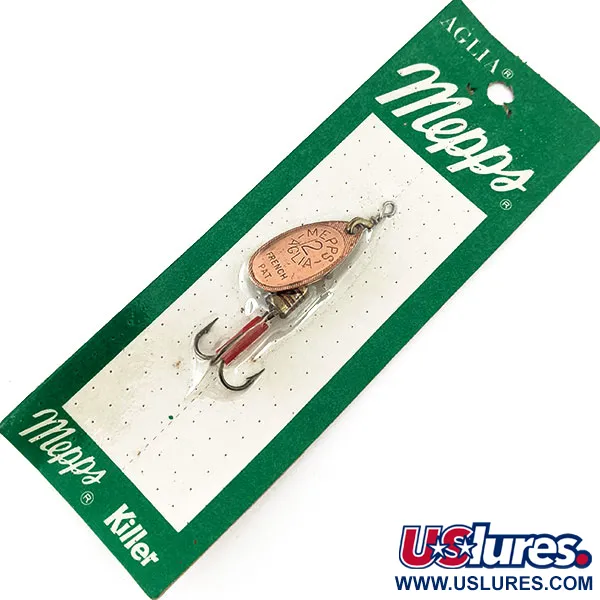  Mepps Aglia 2 (1980s), 3/16oz Copper spinning lure #17672