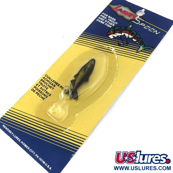  Renosky Lures Renosky Laser Spoon, 1/4oz Rainbow Brown fishing spoon #15628