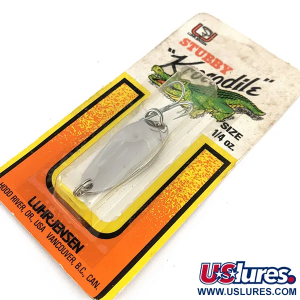  Luhr Jensen Lil' Kroc (Krocodile Stubby), 1/4oz Nickel fishing spoon #14983
