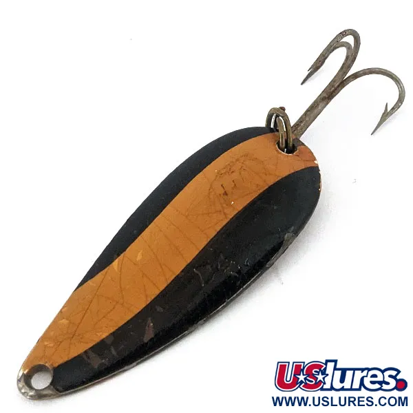 Vintage  Eppinger Dardevle Spinnie, 1/3oz Bronze (Brass) / Black fishing spoon #15001
