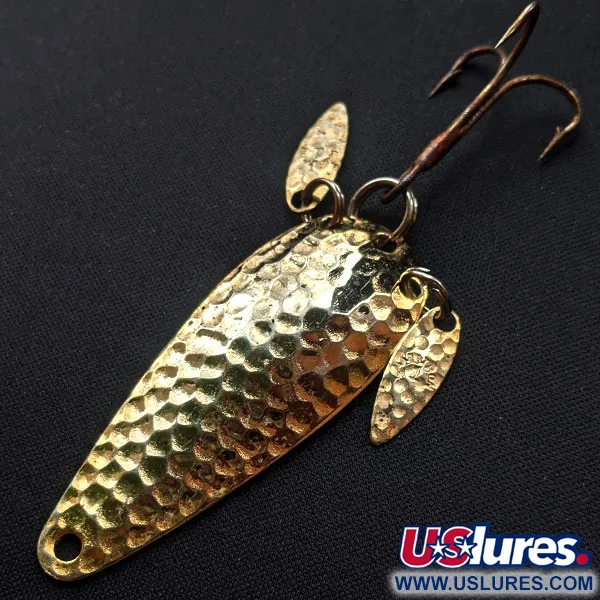 Vintage   Marathon (with sonic blades), 3/16oz Gold fishing spoon #15006