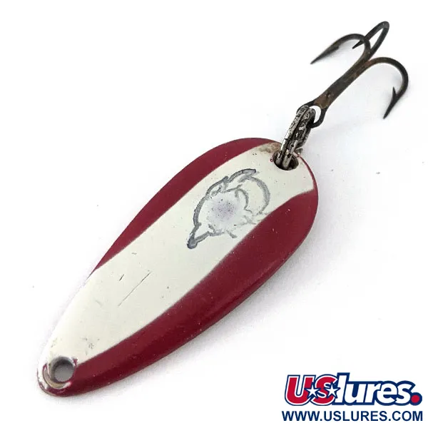 Vintage  Eppinger Dardevle Midget, 3/16oz Red / White / Nickel fishing spoon #15017