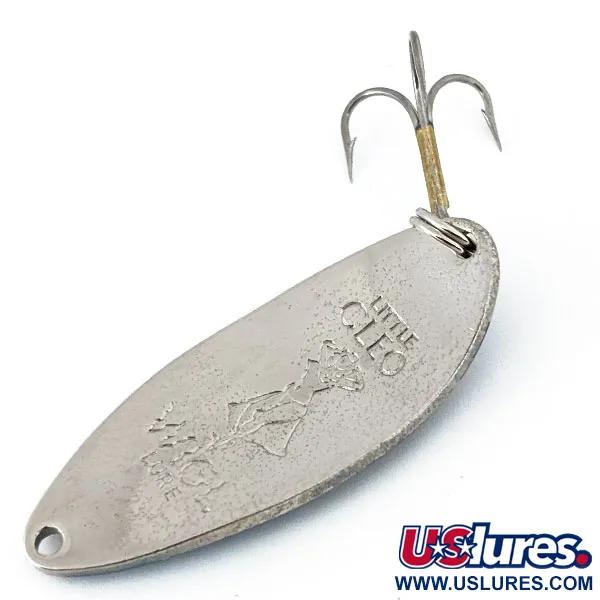 Vintage  Seneca Little Cleo (Hula Girl) , 2/3oz Nickel / Blue fishing spoon #15034