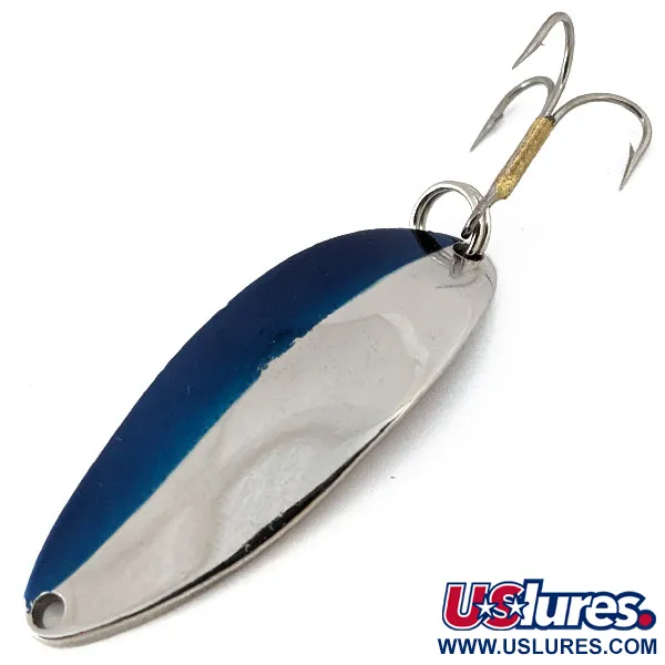 Vintage  Seneca Little Cleo (Hula Girl) , 2/3oz Nickel / Blue fishing spoon #15034