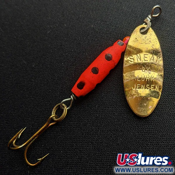 Vintage   Luhr Jensen Sneak, 3/16oz Gold spinning lure #15064