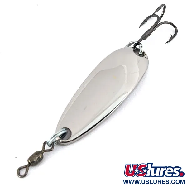 Vintage  Luhr Jensen Krocodile, 1/3oz Nickel fishing spoon #15083