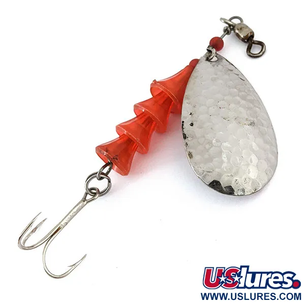 Vintage  Luhr Jensen ​TEE Spoon, 1/3oz Hammered Nickel spinning lure #15084