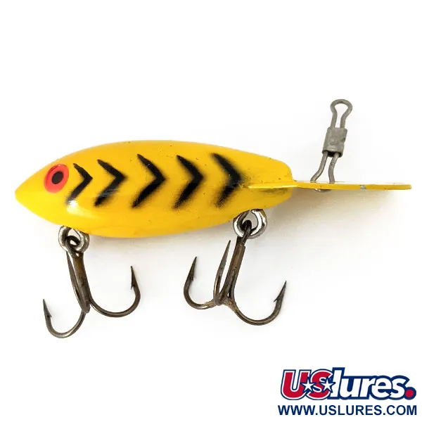 Vintage   Bomber 200 series, 1/3oz Yellow / Black fishing lure #15085