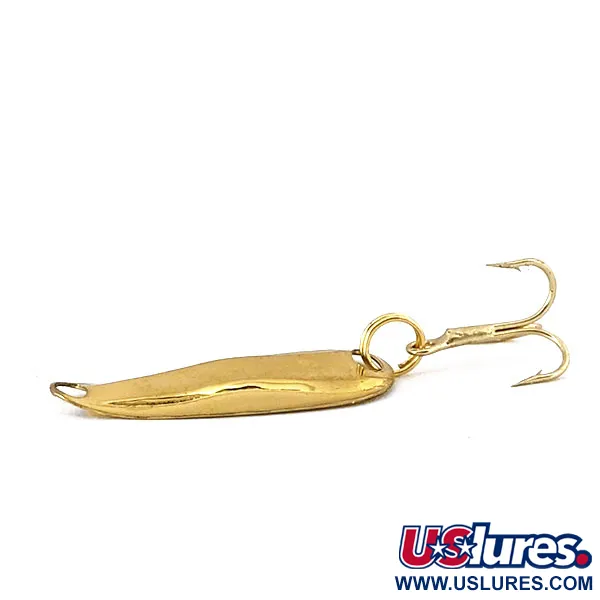 Vintage  Luhr Jensen Hot Shot W, 3/64oz gold fishing spoon #20445