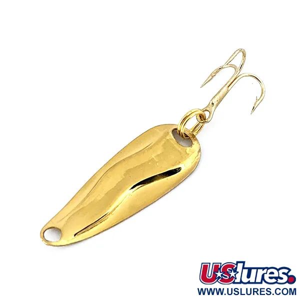 Vintage  Luhr Jensen Hot Shot W, 3/64oz gold fishing spoon #20445