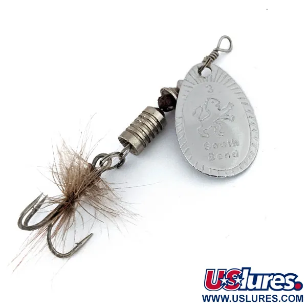 Vintage   South Bend 3, 1/4oz Nickel spinning lure #15181