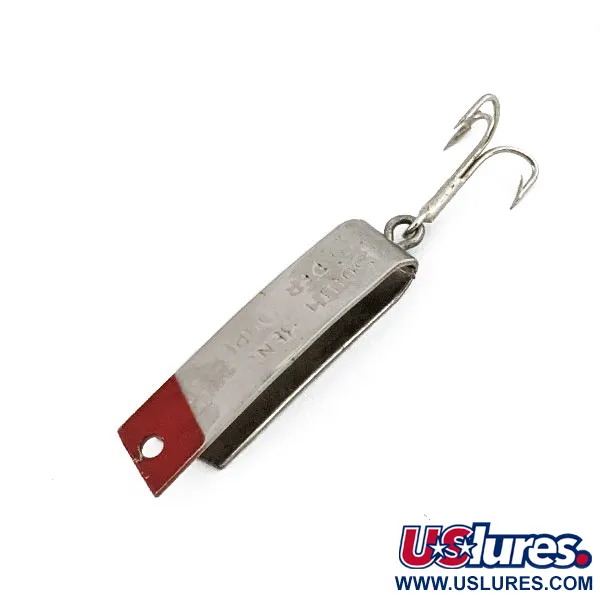 Vintage   South Bend  Super-Duper 501, 3/32oz Nickel / Red fishing spoon #15315