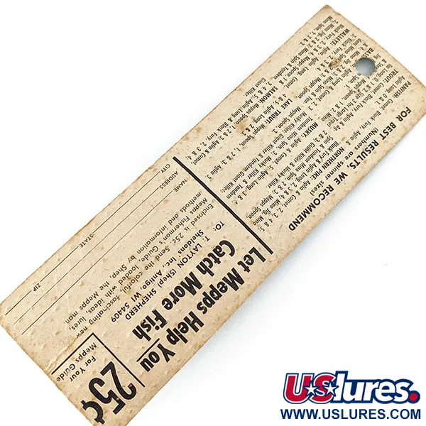   Vintage Mepps Aglia 2 (1980s), 3/16oz Silver / Black / White spinning lure #15345