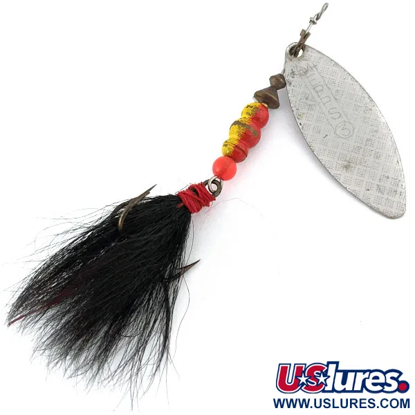 Vintage   Mepps Aglia Long 3 Dressed, 2/5oz Silver spinning lure #15368