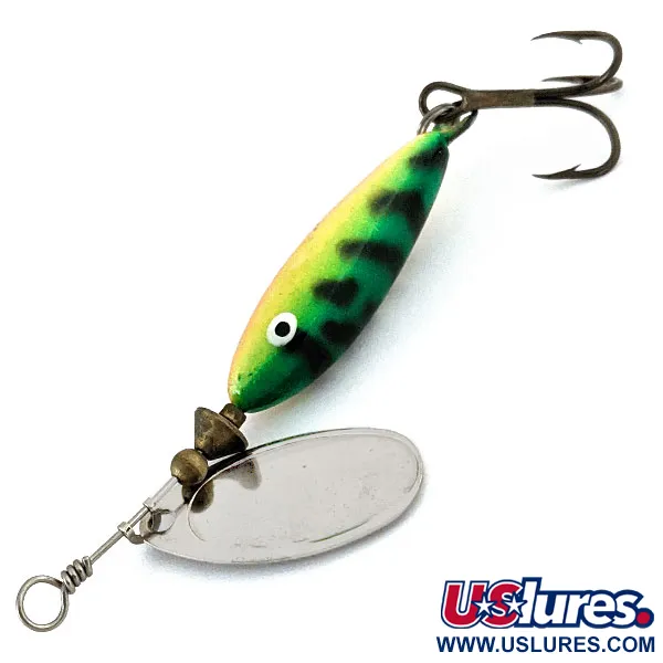 Vintage   Matzuo FinSpin, 1/4oz Fire Tiger / Nickel spinning lure #15377