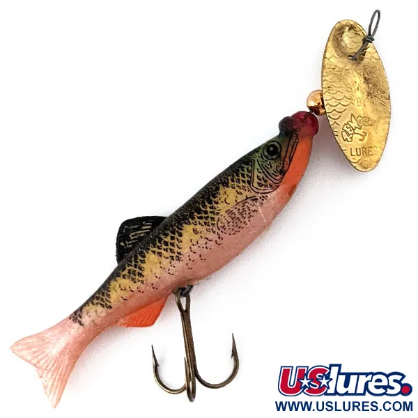 Vintage  Renosky Lures Renosky Sonic Swing Minnow, 1/4oz Gold spinning lure #15388