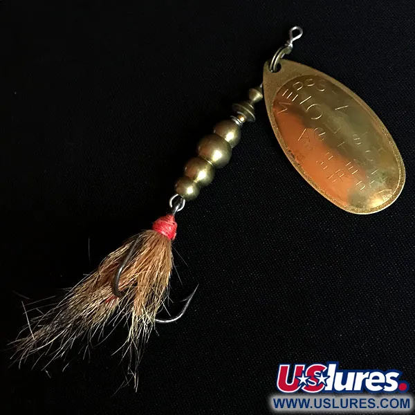 Vintage   Mepps Aglia 5 Dressed, 1/2oz Brass spinning lure #15414