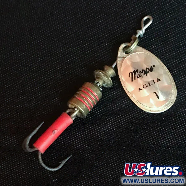 Vintage   Mepps Aglia 1, 1/8oz Silver spinning lure #15415