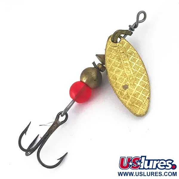 Vintage   Mepps Aglia Long 0, 3/32oz Brass spinning lure #15446