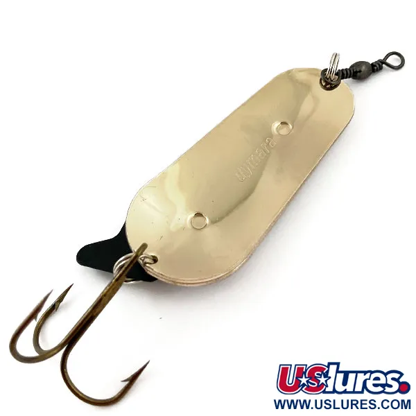 Vintage   Dymara Classic Spoon (Twin Blade), 1oz White / Red / Nickel fishing spoon #15515