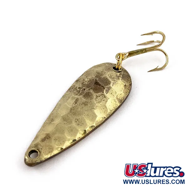 Vintage  Other Whitney Jr, 3/16oz Hammered Brass fishing spoon #15540
