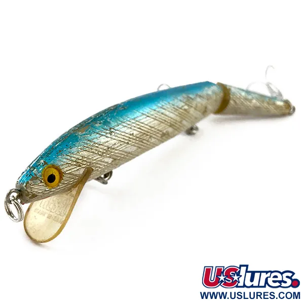 Vintage   Rebel Floater Jointed J12, 1/3oz Silver / Blue fishing lure #15551
