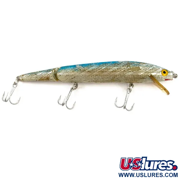 Vintage   Rebel Floater Jointed J12, 1/3oz Silver / Blue fishing lure #15551