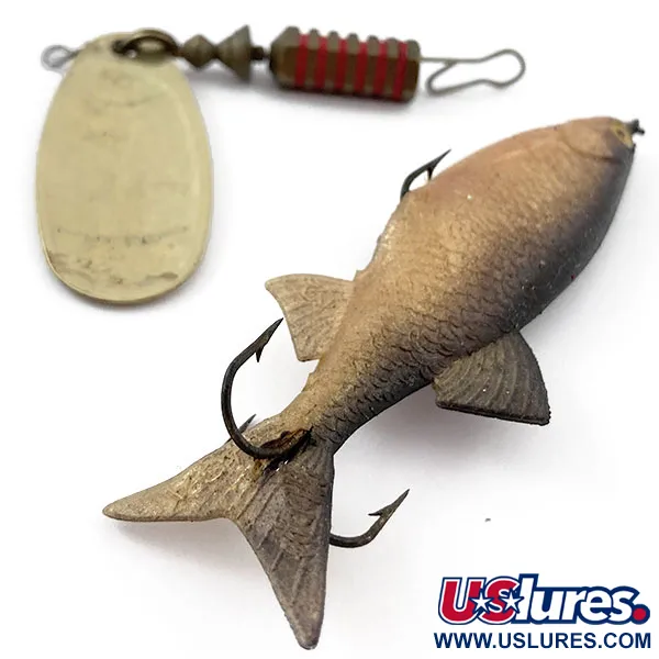 Vintage   Mepps Comet 4 Mino, 2/5oz Brass spinning lure #15575