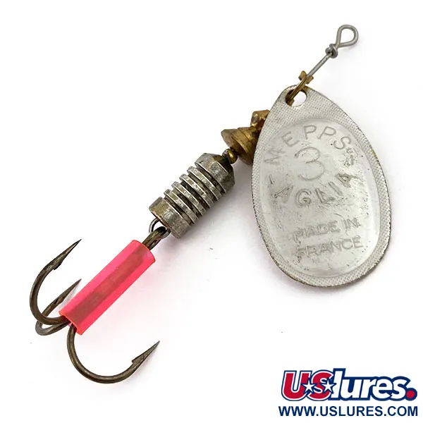 Vintage   Mepps Aglia 3, 1/4oz Silver spinning lure #15594